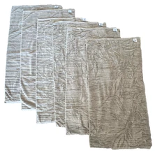 Welhome By Welspun Gray Bumpy Rib Bath Towel, 6-Pack - Taupe