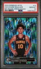 2024 Panini Optic - My House Zaccharie Risacher (RC) Green Shock /149 PSA 10