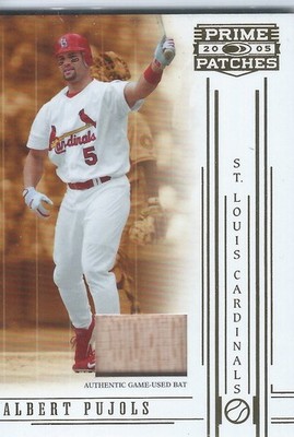 Albert Pujols, Cardinals, 2005 Prime Patches Materials Bat, #69, #79/150