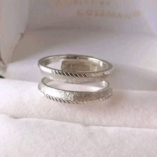 14k Solid White Gold Solitaire Enhancer Guard Wra… - image 1