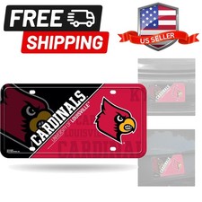 Metal License Plate Tag, Louisville Cardinals, 6 x 11.5-inches