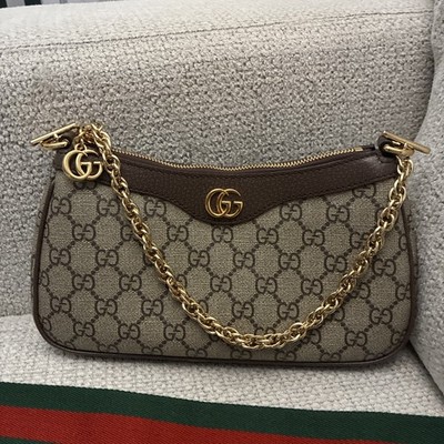 GUCCI GG GHW Ophidia Small 2 Way Shoulder Bag 735132 Coated Canvas