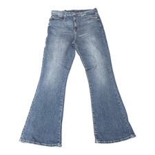 Lucky Brand High Rise Flare Jeans Womens 16 Blue Denim Two Way Stretch