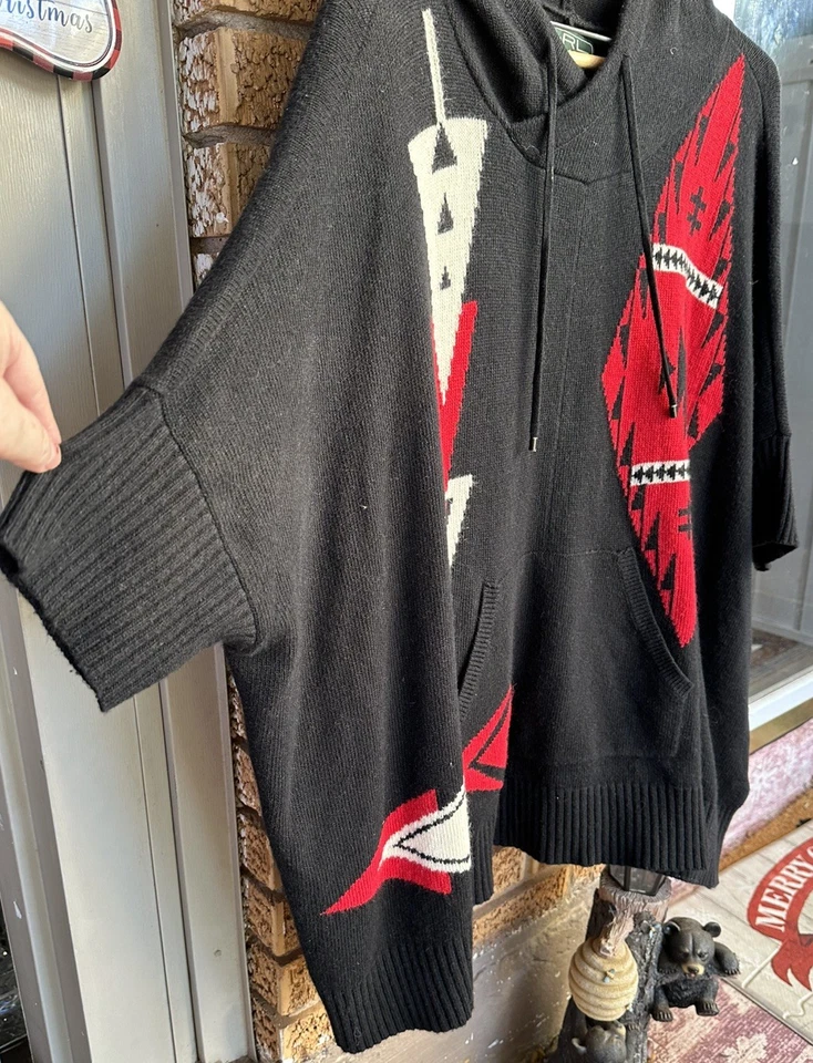 2X Suéter Estilo Poncho Azteca Activo RL Lauren Para Mujer 2X Ralph Lauren Foto 2 de 4