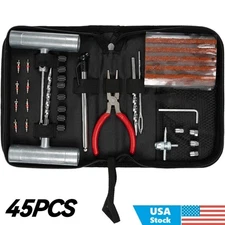 Tire Repair Kit Plug Car Truck Motorcycle Home DIY Flat Puncture Patch Tool Set✨