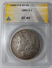 1886 O Morgan Silver Dollar $1 - ANACS EF 45