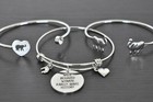 TRUNKS UP! Three (3) Elephant Theme Stainless Steel Bracelets!  — photo 1