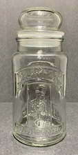 1981 Planters Peanuts Vtg 75th Anniv. Celebration Glass Jar w/ Lid. Great Cond!