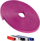 Pink 16.5 ft 5 meter Universal Car Door Edge Rubber Protector Guard Snap On