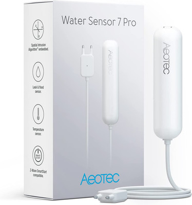PRO Version Zwave Water Sensor:  Water Sensor 7 Pro, with Flood, Temperature, Hu