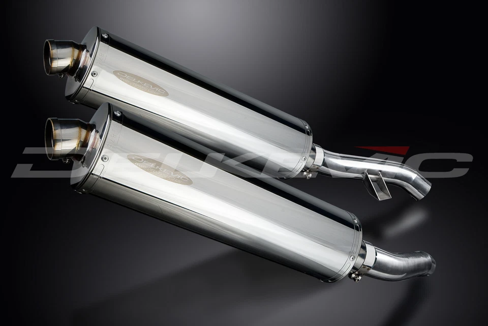 Yamaha FJR1300 06-24 Delkevic Slip On 18" Stainless Oval Muffler Exhaust Kit - Image 3 of 4