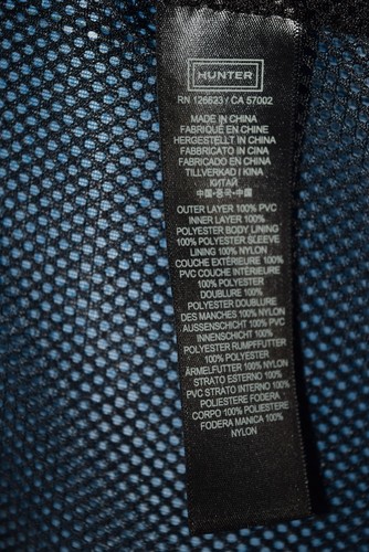 ¡NUEVO CON ETIQUETAS! $395 Para Hombre HUNTER Abrigo de Caza Original en Goma Talla M Azul Océano - Imagen 11 de 12