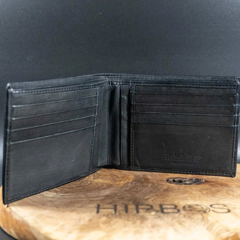 Portafoglio Timberland da uomo bifold in pelle nero - Immagine 3 di 4
