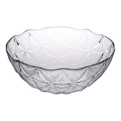 Salatschüssel Obstschüssel Schüssel 24 cm Glas geometrisches Muster Transparent
