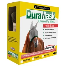 Durvet DuraMask Equine Fly Mask with Ears, Size X-Large - Pack of 2 (2-Count)