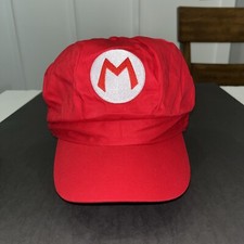 Super Mario Bros Costume Halloween Mario Hat Embroidered Newsboy Cap Adult