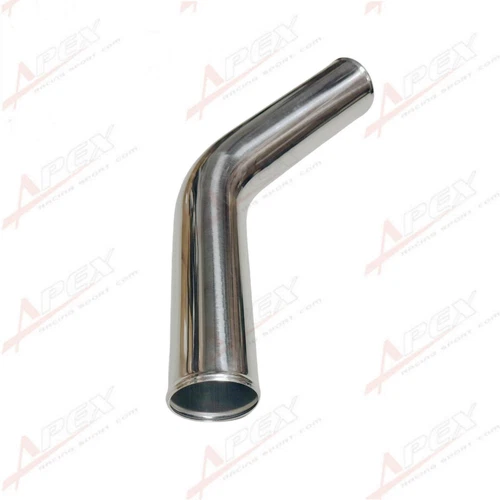 Universal Aluminum 45degree Pipe 4" OD for Intake Turbo Intercooler 600mm Length