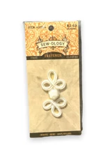 2.5" Chinese Frog Fastener Mini White Closure Cheongsam Knot Oriental New