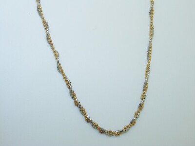 18k Yellow Gold and Platinum Chain