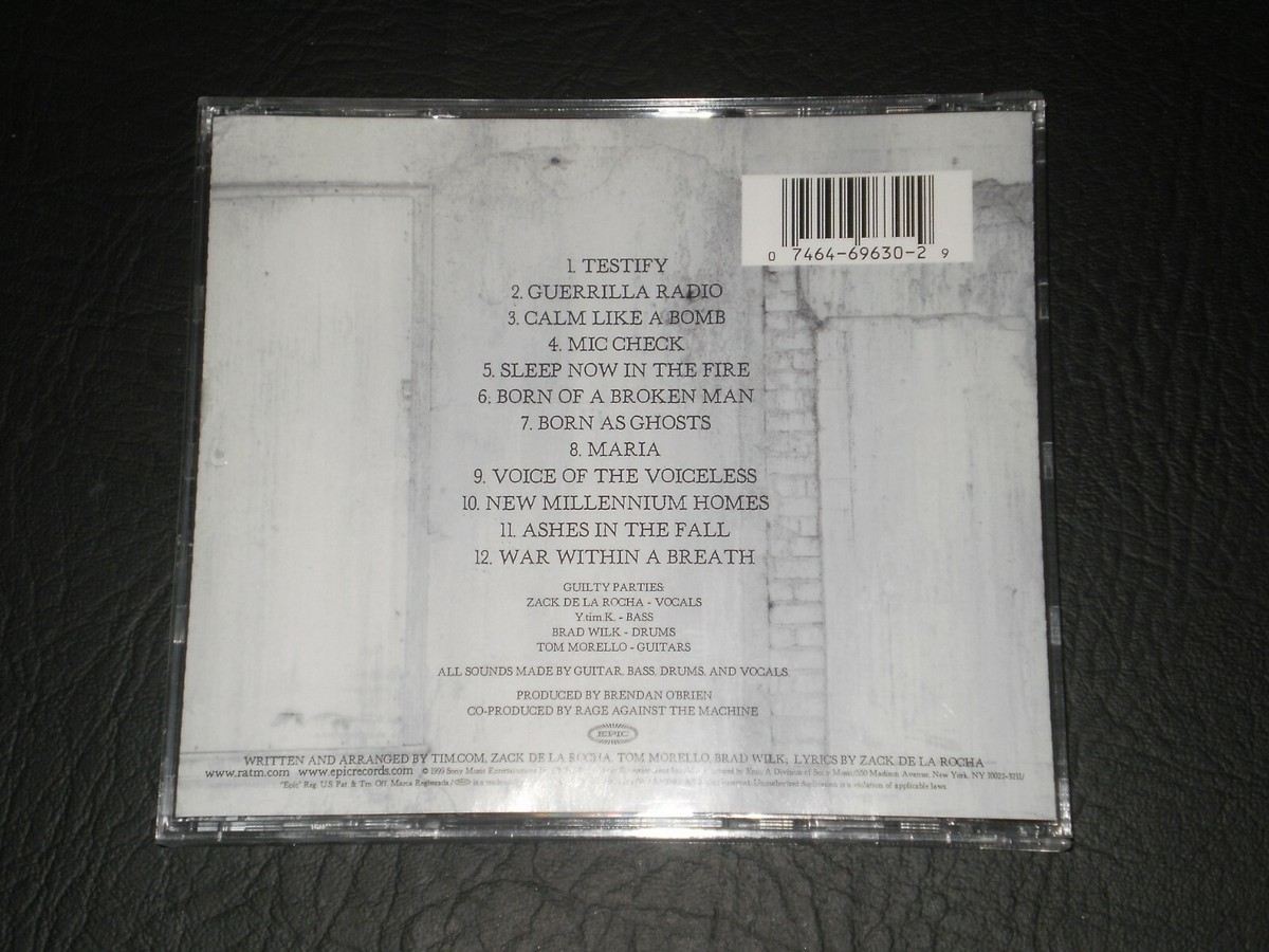 US盤　Rage Against The Machin　E69630 EPIC RAGE AGAINST THE MACHINE BATTLE OF LOS ANGELES EPIC E69630