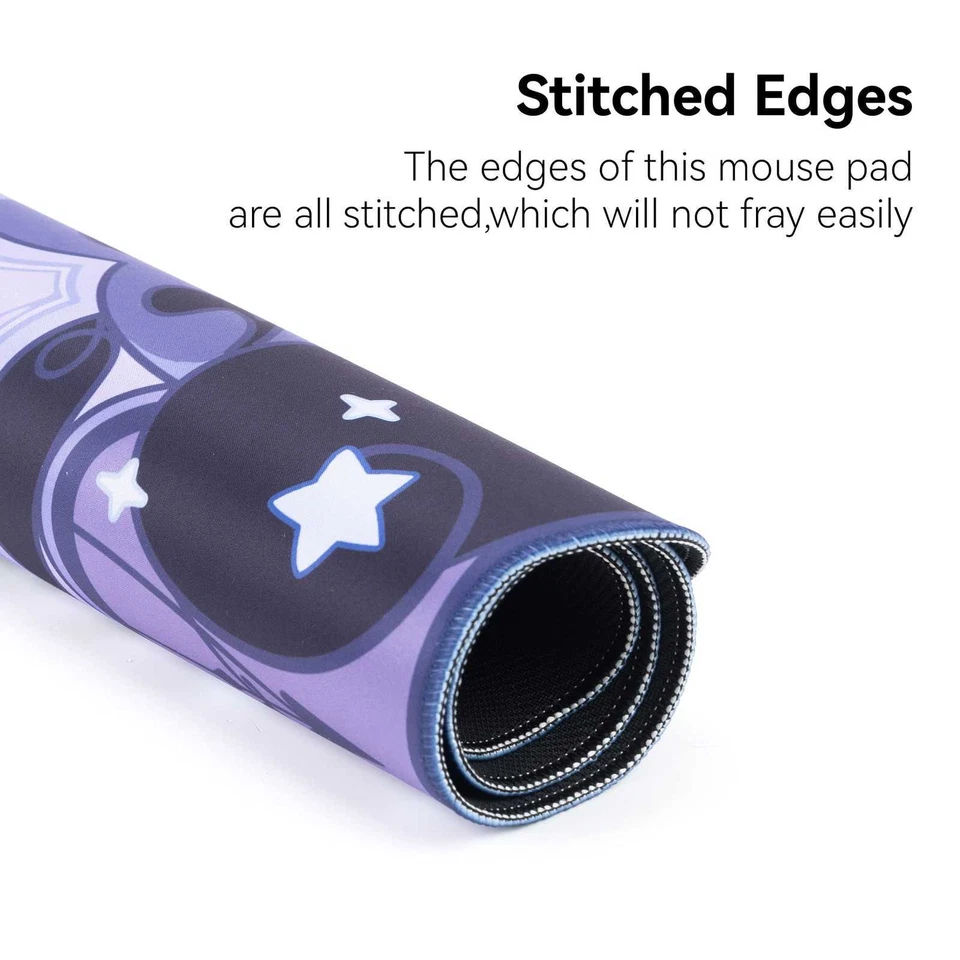 GeekShare Extended Mouse Pad Non-Slip Rubber Wrist Rest Star Wing Dark Purple - Image 4 of 4