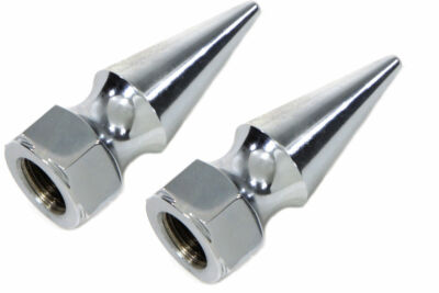 Chrome Pike Nut Fine 7/16 -20 Thread for Harley Davidson by V-Twin