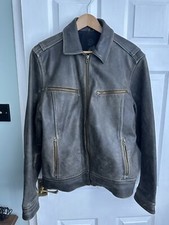 Men’s Red Herring Heavy Medium Leather Jacket Late 90’s / Early 00’s Vgc