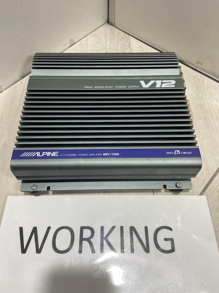 Alpine V12 300W car audio amplifier MRVT500 Old school amp 2channel