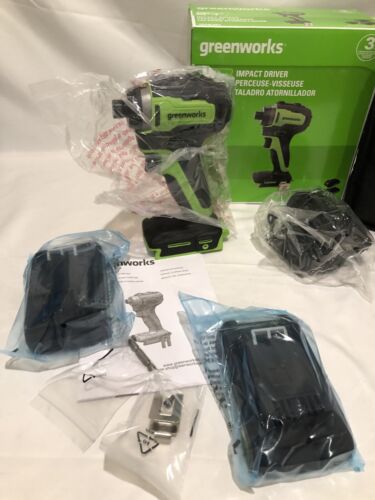 Greenworks 24V Cordless Impact Driver, (2) 2.0Ah Batteries, BAG IS24L221 NEW - Picture 3 of 5