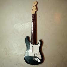 Harmonix Rock Band Guitar Wii Fender Stratocaster Black FOR PARTS REPAIR AS IS