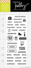 Hero Arts Clearly Kelly School Planner Clear Stamps CL916