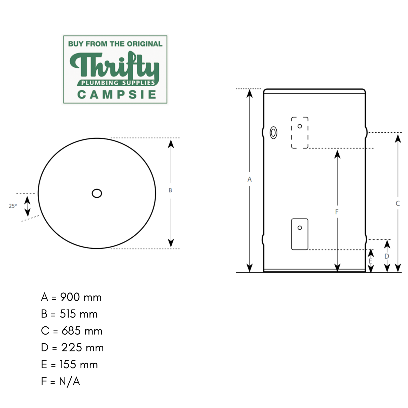 NEW - Rinnai Hotflo 80L Single Element Hot water Heater 3.6kW EHF80S36