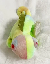 Ty Beanie Babies Retired Iggy the Iguana Pastel Color Beanie Plush, 1997