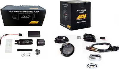 AEM Digital Wideband UEGO AFR Gauge & 320lph High Flow In-Tank Fuel Pump