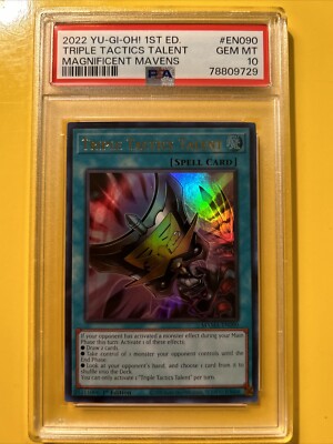 YuGiOh TRIPLE TACTICS TALENT MAMA-EN090🔥PSA 10 GEM🔥1st EDITION