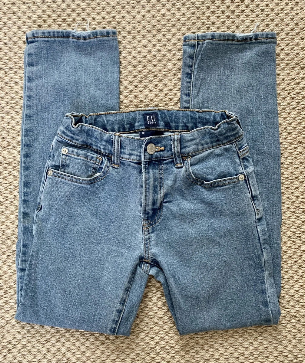 Boys GAP Denim Stretch Straight Jeans Size 10 EUC