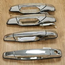 4x Chrome Door Handles Left&Right For GMC Chevy Tahoe Yukon Sierra Denali 07-13