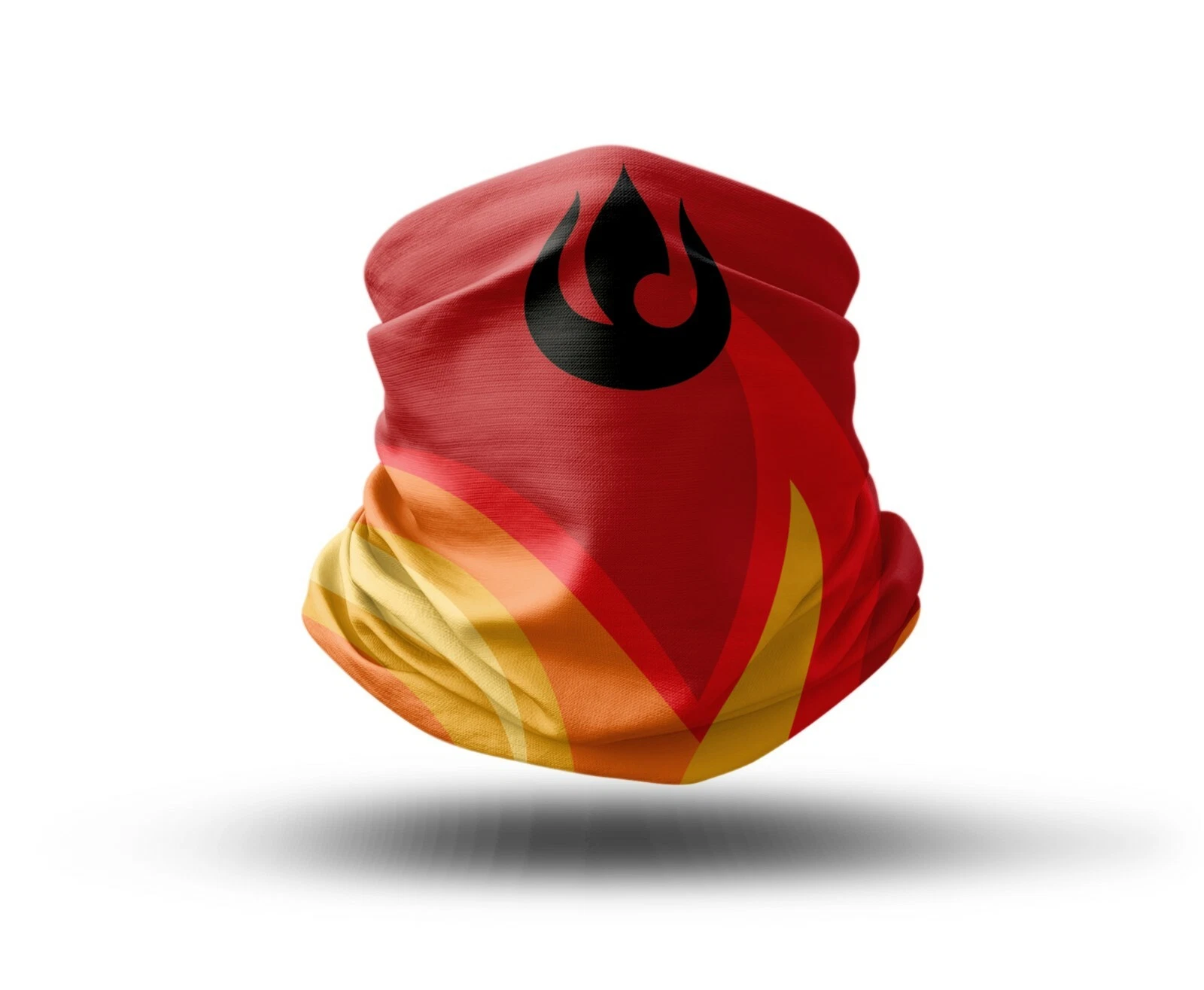 Washable Fabric Face Cover Neck Gaiter Avatar Inspired Fire Nation Design Print