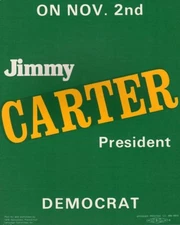 1976 Jimmy Carter Campaign Poster Sign