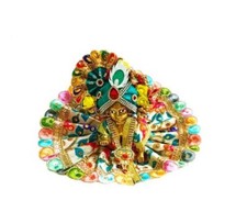 Multi Coloured Laddu Gopal Kanha Ji Poshak With Mukut Mala And Bansuri US