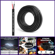 18 Gauge 2 Conductor Electrical Wire Power Cord for LED Strips, Indoor Lamps