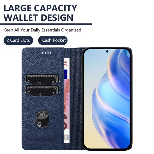 Magnetic Leather Case Wallet Flip Cover For iPhone 16e 16 15 14 13 12 11 Pro MAX - Picture 26 of 121