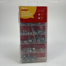 Drilling Screws Assortment 120pc Hex Head Self Tapping Fixing Kit Amtech S6295 