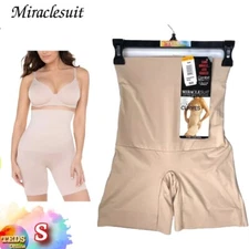 NWT Miraclesuit Women's S Comfy Curves Hi-Waist Thigh Slimmer Shapewear 2519 $58