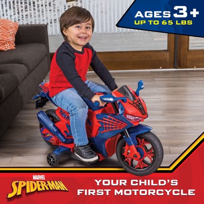 Spiderman 6V Motorcycle for Kids Ages 3 Rechargeable Battery up to 65Lbs eBay