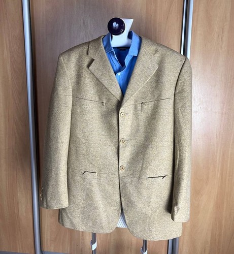Pal Zileri Men's Virgin Wool Blazer Straw-cream color Size 58 - Picture 6 of 20