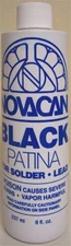 Novacan Black Patina for Lead & Solder  - 8 oz. Stained Glass Supplies