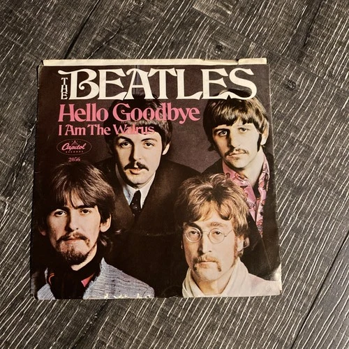 The Beatles Hello Goodbye/I Am the Walrus 45 Vinyl w Picture Sleeve 1967 (A)