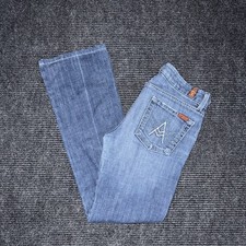 RARE 7 For All Mankind A Pocket Low Rise Bootcut Jeans Sz 28 x 30.5 USA Made VTG