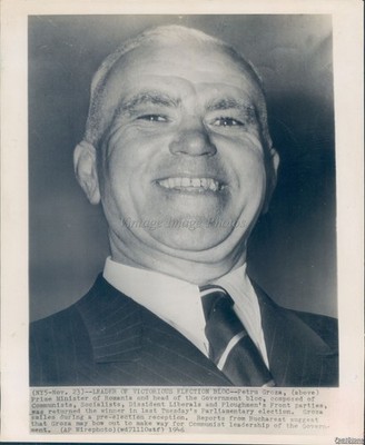 1946 Bucharest Romania Petru Groza Prime Minister Election Wirephoto 8x10